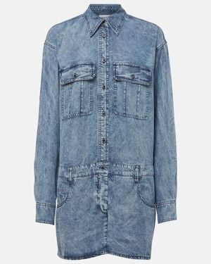 Isabel Marant Palvina Denim Shirt Dress - Blue