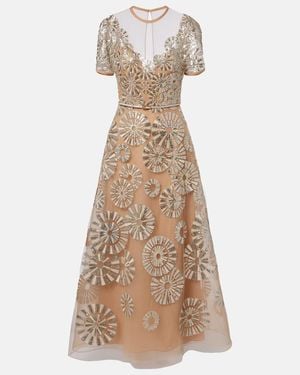 Elie Saab Sequined Gown - Natural