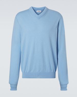 Jil Sander Pullover Aus Wolle - Blau