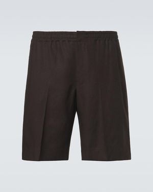 ZEGNA Linen Shorts - Black