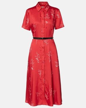 Altuzarra Kiera Printed Silk Midi Dress - Red