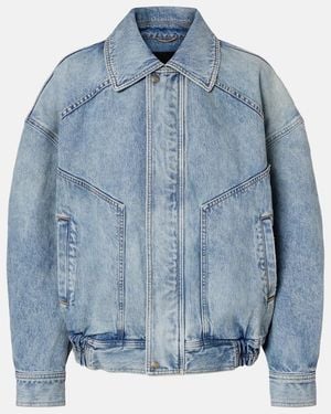 Saint Laurent Denim Blouson Jacket - Blue