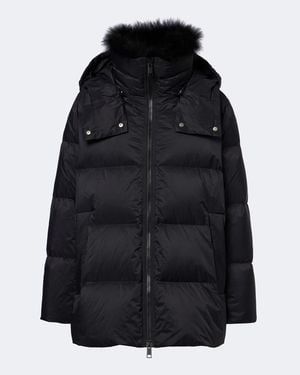 Yves Salomon Chaqueta De Plumas Acolchada Con Capucha - Negro