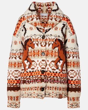Stella McCartney Oversize-Cardigan Aus Schurwolle - Orange