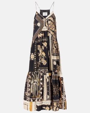 Isabel Marant Sabbage Printed Cotton Midi Dress - White