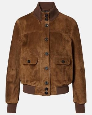 Tom Ford Suede Bomber Jacket - Brown