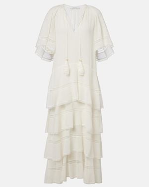 Dorothee Schumacher Dreamful Cotton And Silk Midi Dress - White