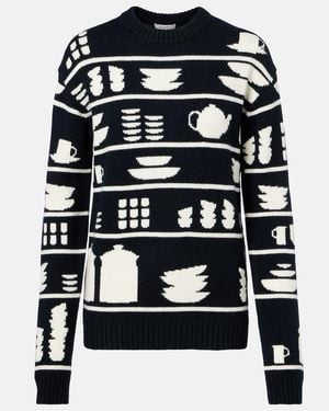 JW Anderson Pullover Aus Woll-Jacquard - Schwarz