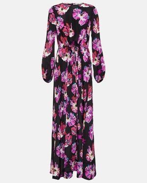 Diane von Furstenberg Sydney Printed Silk-Blend Maxi Dress - Purple
