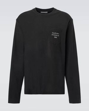 Acne Studios Camiseta En Mezcla De Algodon Con Efecto Desgastado - Negro