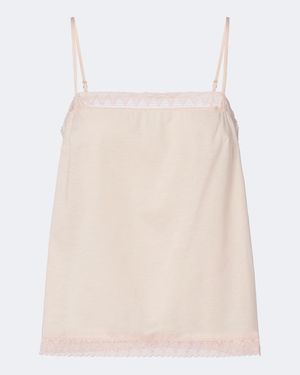 Eres Sensoriel Lace-Trimmed Cotton Camisole - Natural
