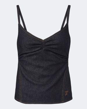 Jacquemus Top Pina De-Nimes Aus Denim - Schwarz