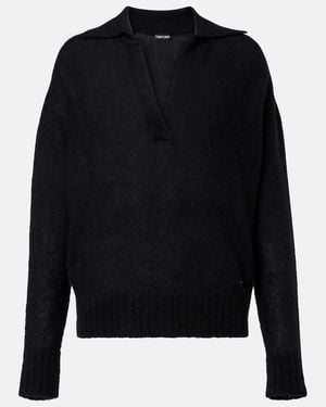 Tom Ford Polopullover Aus Kaschmir Und Seide - Blau