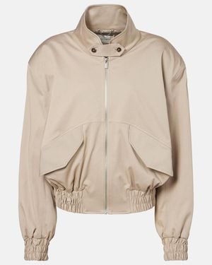 Magda Butrym Wool And Silk Bomber Jacket - Natural
