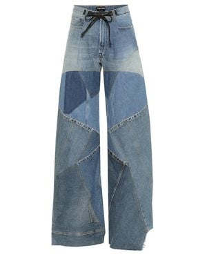 Tom Ford High-Rise Wide-Leg Jeans - Blau