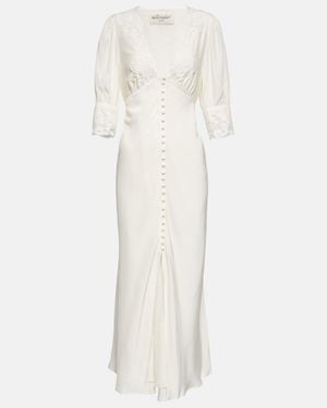 RIXO London Bridal Simone Embroidered Maxi Dress - White