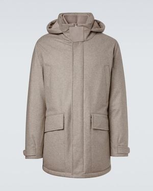 ZEGNA Wool Down Jacket - Natural