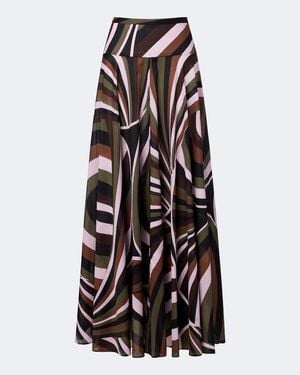 PUCCI Falda Larga Iride De Muselina De Algodon - Multicolor
