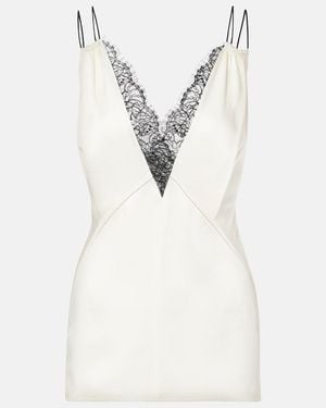 Victoria Beckham Lace-Trimmed Camisole - White