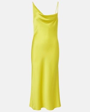 Stella McCartney Draped Satin Slip Dress - Yellow