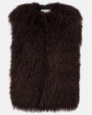Yves Salomon Shearling Vest - Black