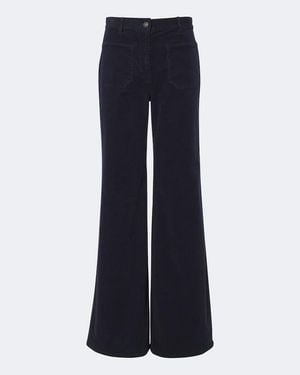 Nili Lotan Weite Hose Florence Aus Cord - Blau