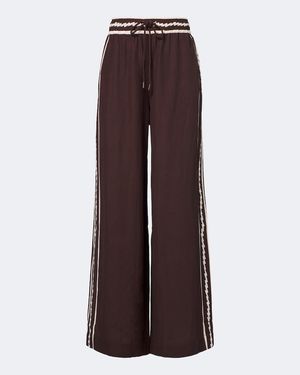 ALÉMAIS Lori Wide-Leg Trousers - Brown