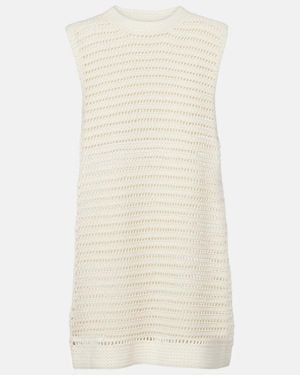 Leset Lucy Crochet Cotton Minidress - Natural
