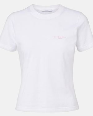 Givenchy Camiseta De Jersey De Algodon - Blanco