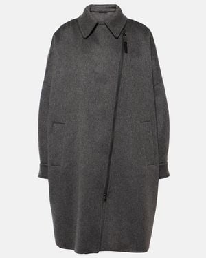 Brunello Cucinelli Cashmere Coat With Pockets - Grey