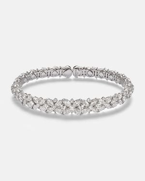 YEPREM Brazalete Y-Couture De Oro Blanco De 18 Ct Con Diamantes - Metálico