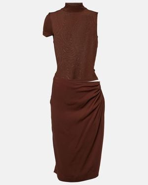 Christopher Esber Fusion Tee Midi Dress - Brown