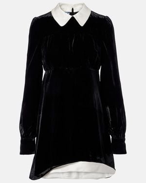 Prada Minikleid Aus Samt - Schwarz