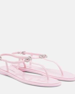 Mach & Mach Sandalen Riviera Mit Kristallen - Pink