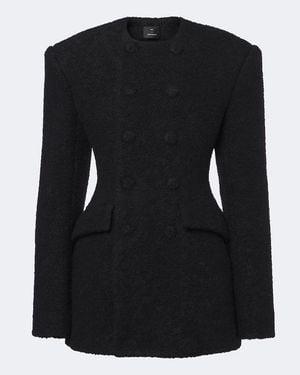 Wardrobe NYC Alpaca And Wool-Blend Boucle Blazer Dress - Black