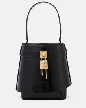 Givenchy Bucket-Bag Shark Lock Medium Aus Leder - Schwarz