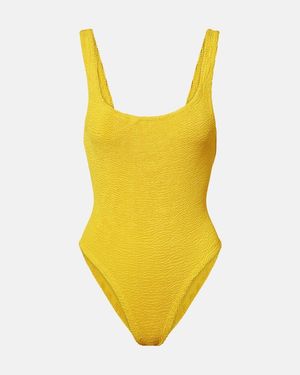 Hunza G Square Neck Swimsuit - Yellow
