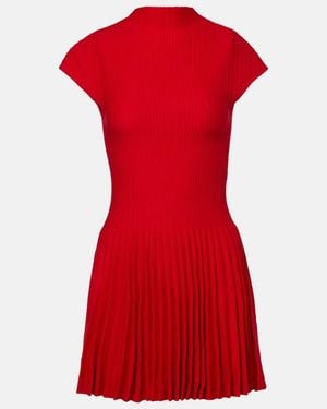 Magda Butrym Ribbed Cotton Minidress - Red