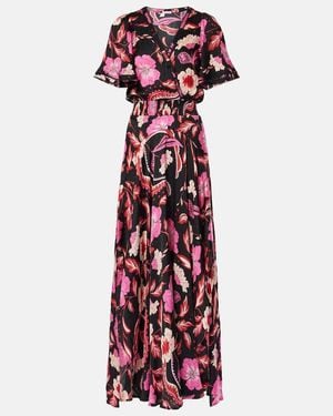 Poupette Mabelle Floral Maxi Dress - Red
