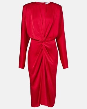 Stella McCartney 'Satin Twist Midi' Dress - Red