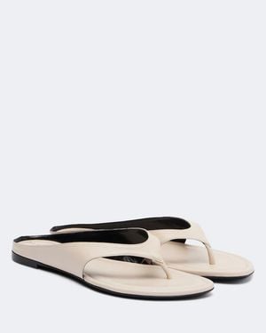 Herbert Levine Sunkissed Leather Thong Sandals - White