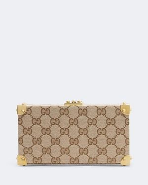 Gucci Clutch Evening Mini Aus Gg Canvas - Natur