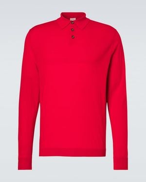 Allude Virgin Wool Polo Shirt - Red