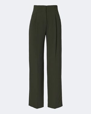 Veronica Beard Kenneth Wide-Leg Trousers - Green