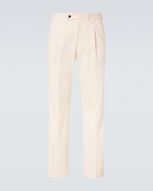 Saman Amel Amo Cotton Straight Trousers - Natural