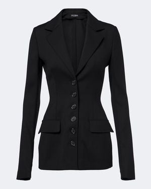 Dolce & Gabbana Wool-Blend Blazer - Black
