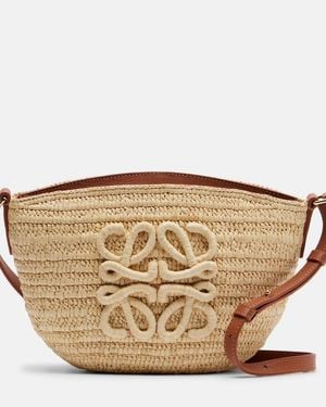 Loewe Bolso Cruzado Paula's Ibiza Eclipse De Rafia - Marrón