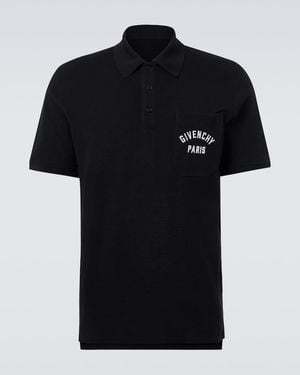 Givenchy Paris Cotton Pique Polo Shirt - Black