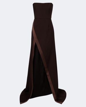 The New Arrivals Ilkyaz Ozel Nefertiti Bustier Gown - Black