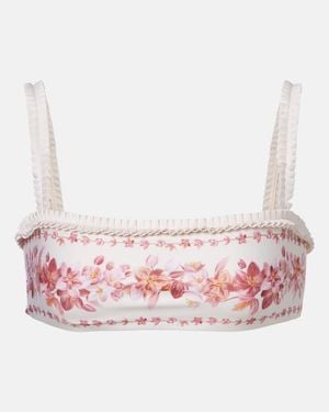 Agua Bendita Olmo Floral Bikini Top - Pink